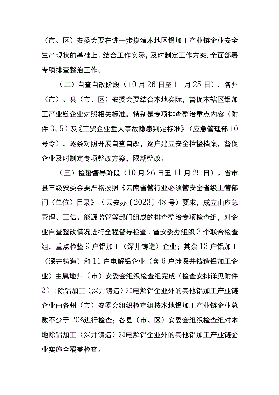 云南省铝加工产业链企业安全生产专项排查整治实施方案.docx_第2页