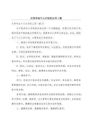 大学毕业个人计划怎么写5篇.docx