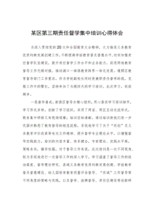 某区第三期责任督学集中培训心得体会心得体会.docx