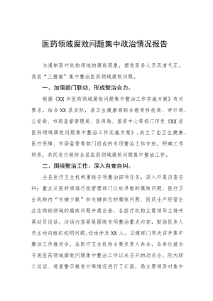 卫生院关于医药领域腐败问题集中整治情况报告十三篇.docx