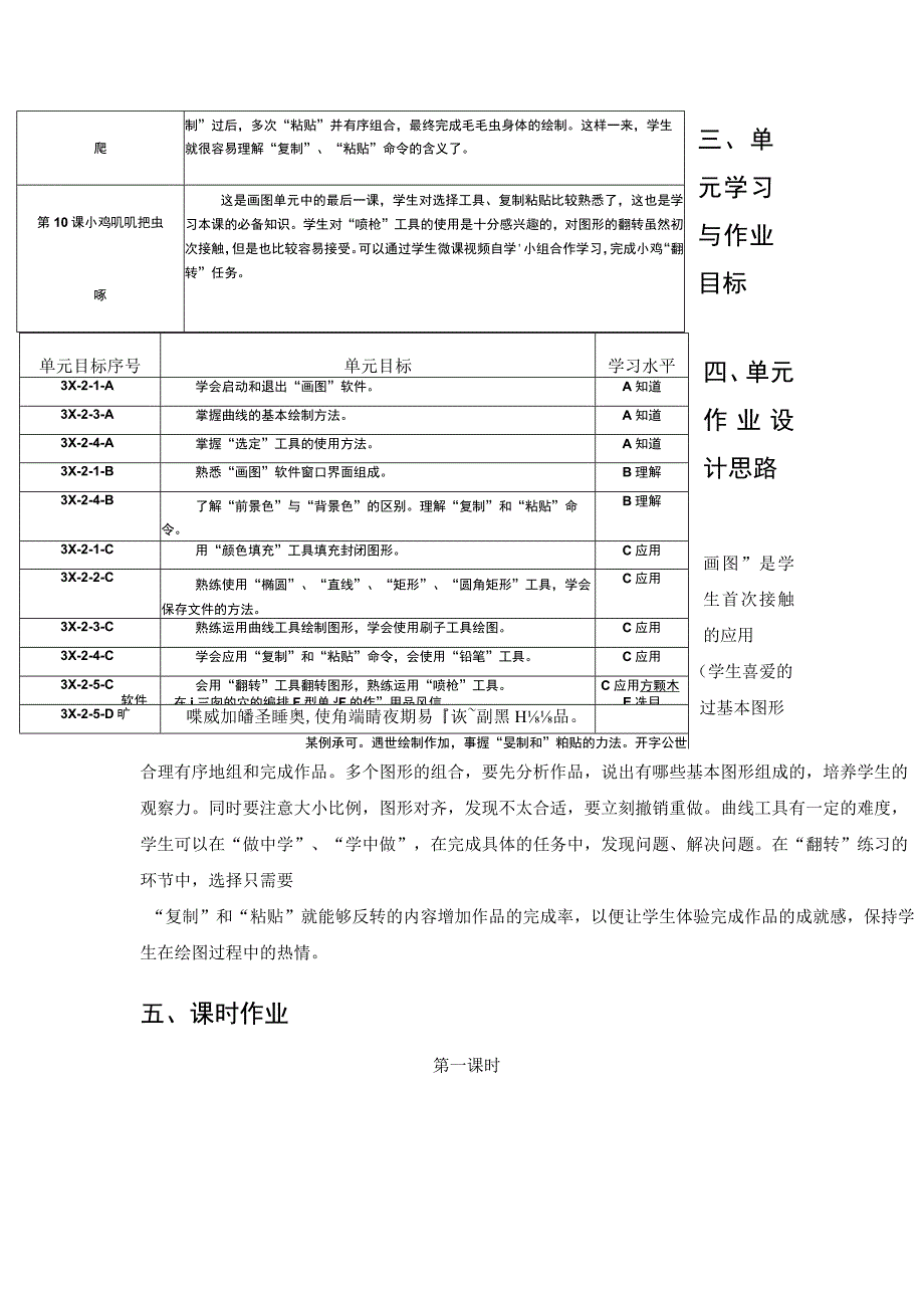 小学信息技术 三年级下册《电脑绘画乐趣多》单元作业设计 电子工业版.docx_第3页