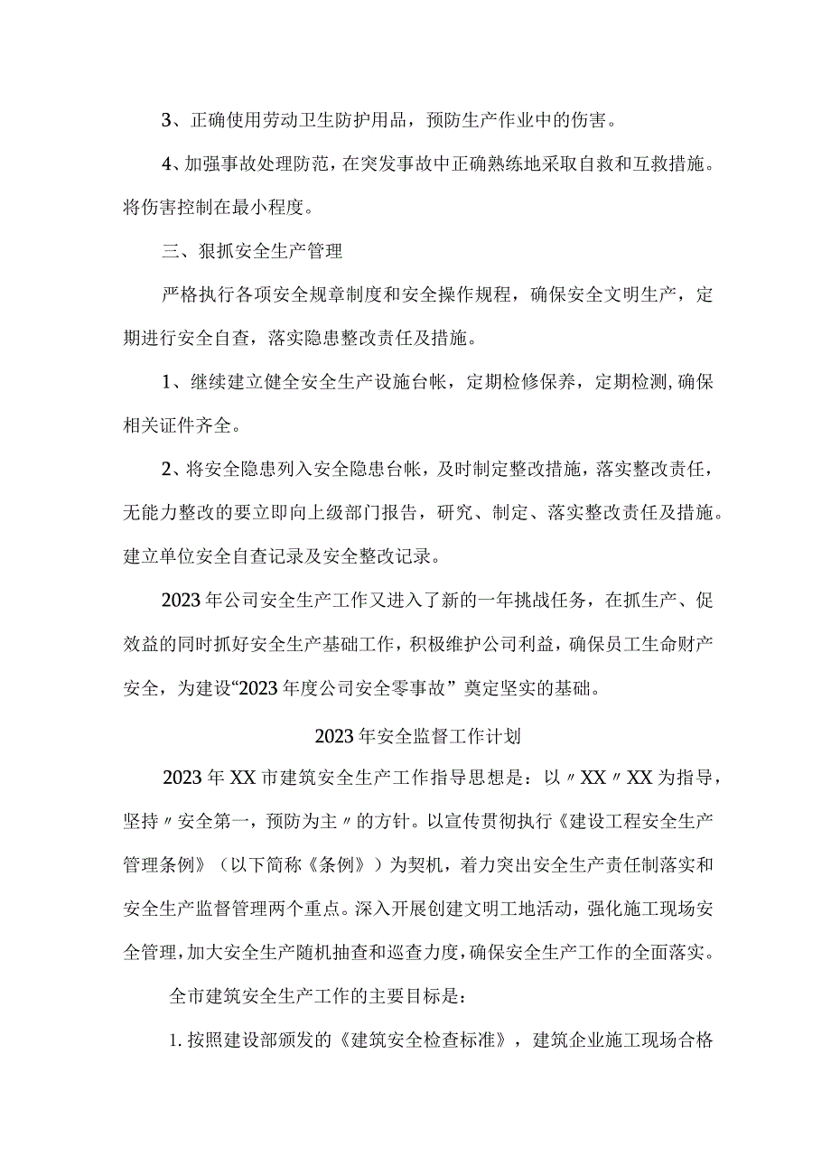 2023年施工项目部安全监督工作计划.docx_第2页