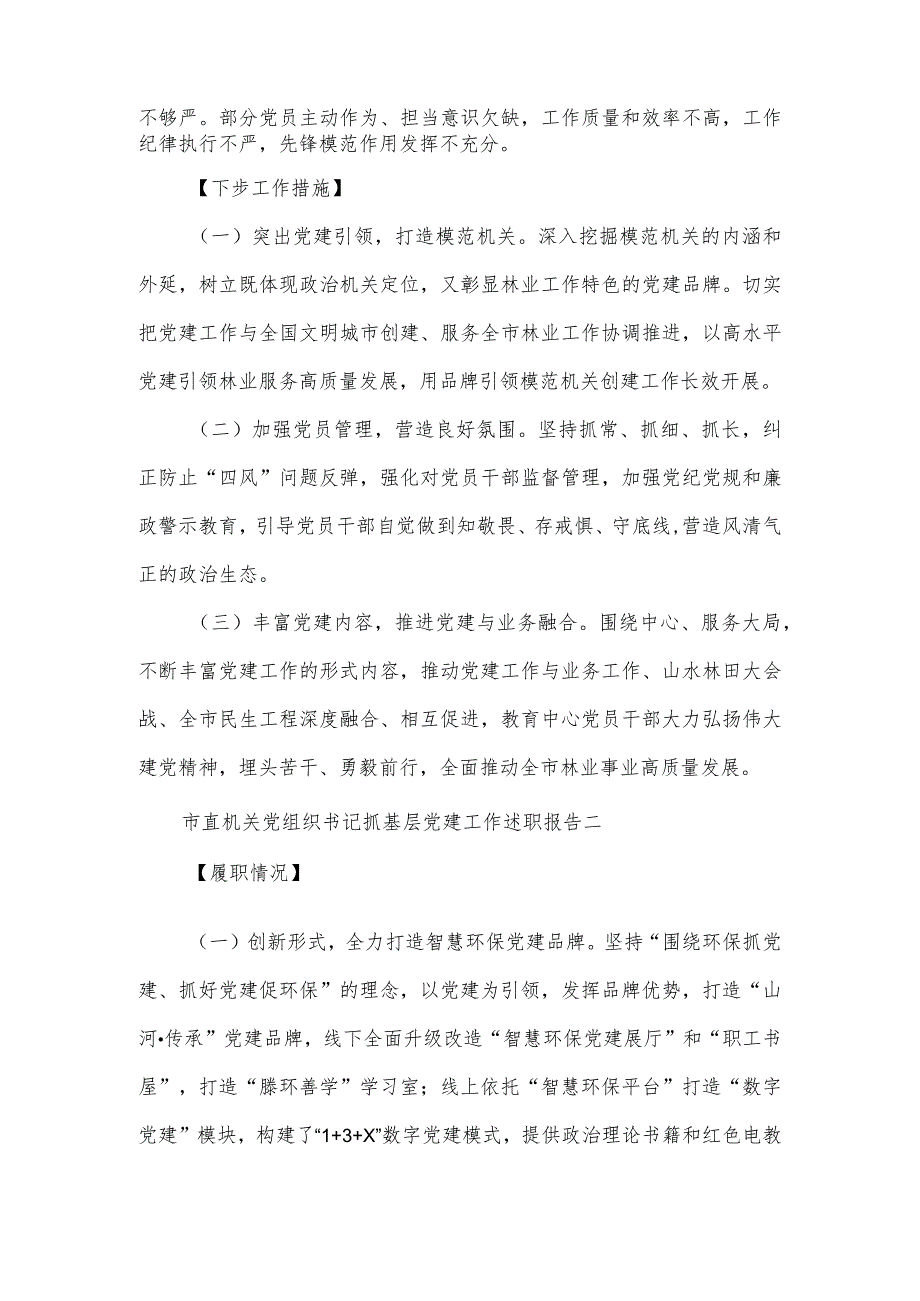 市直机关党组织书记抓基层党建工作述职报告3篇.docx_第2页