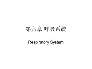 第6章呼吸系统.ppt