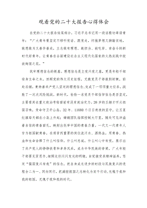 观看党的二十大开幕式及报告心得体会（3篇）.docx