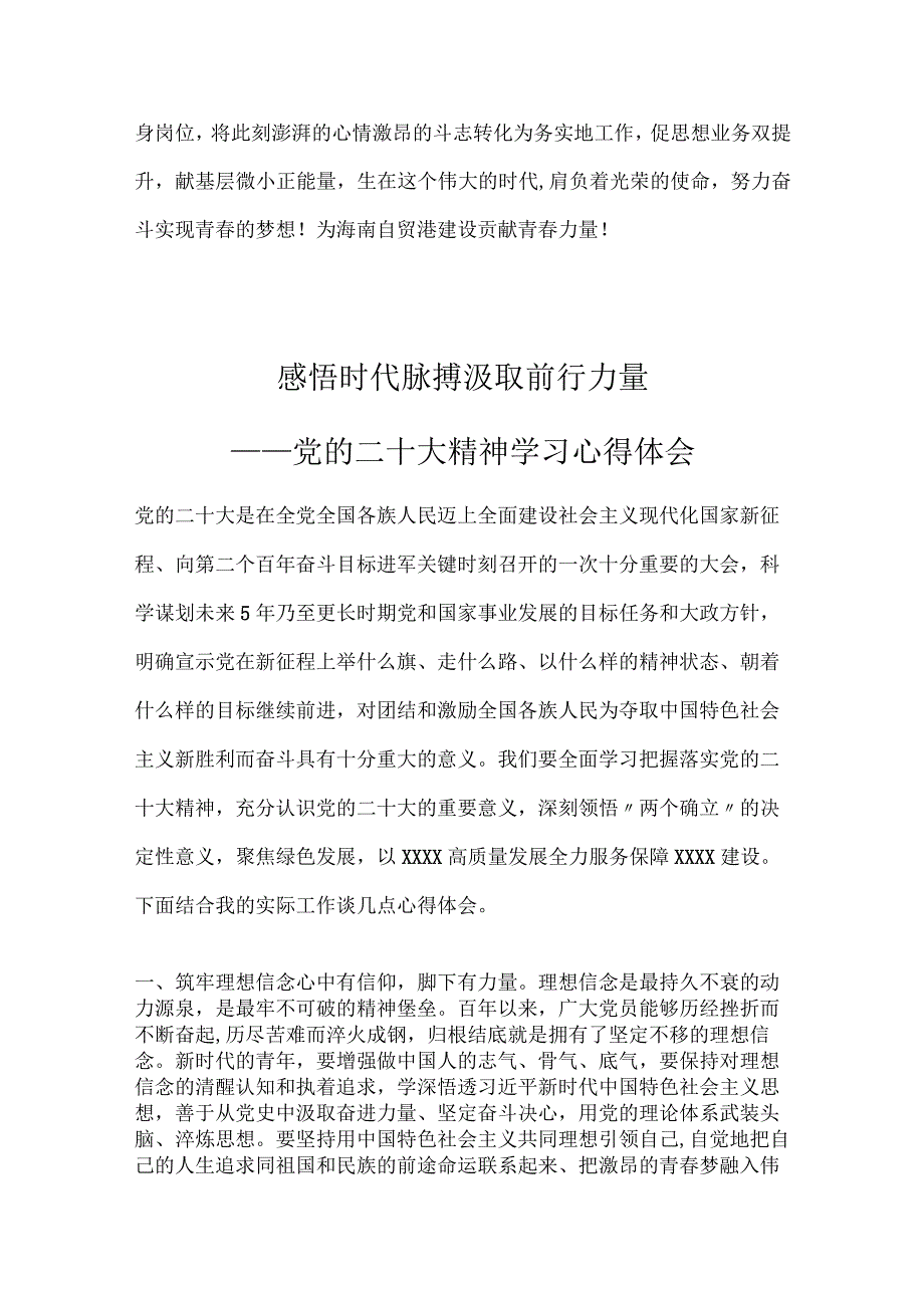 学习贯彻党的二十大精神心得体会研讨发言材料2篇.docx_第3页