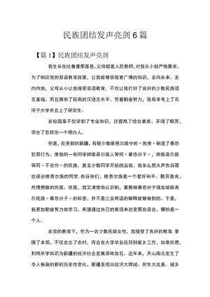 民族团结发声亮剑6篇.docx