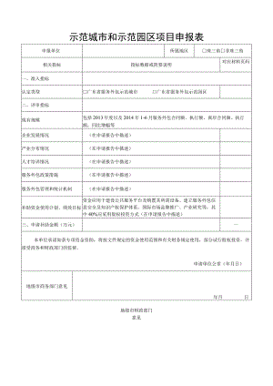 示范城市和示范园区项目申报表.docx