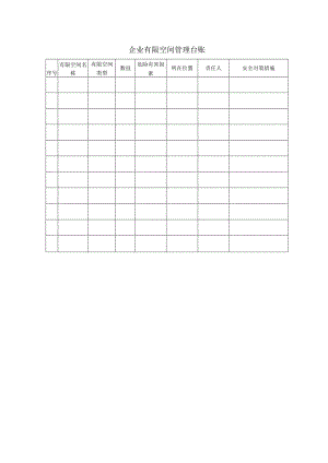 企业有限空间管理台账.docx