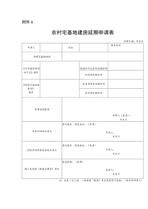 农村宅基地建房延期申请表.docx