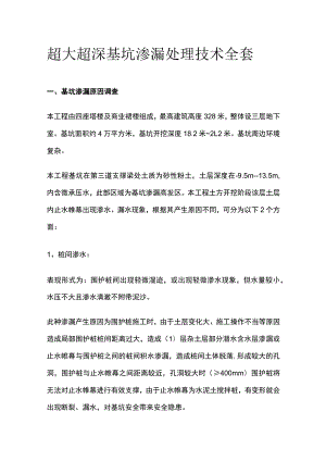 超大超深基坑渗漏处理技术全套.docx