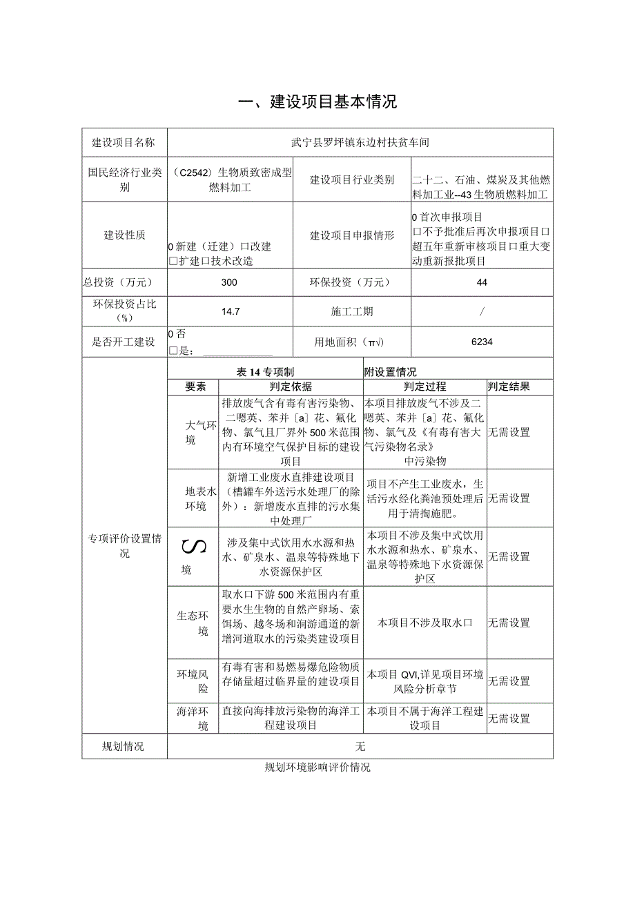 武宁县罗坪镇东边村扶贫车间项目环境影响报告.docx_第2页