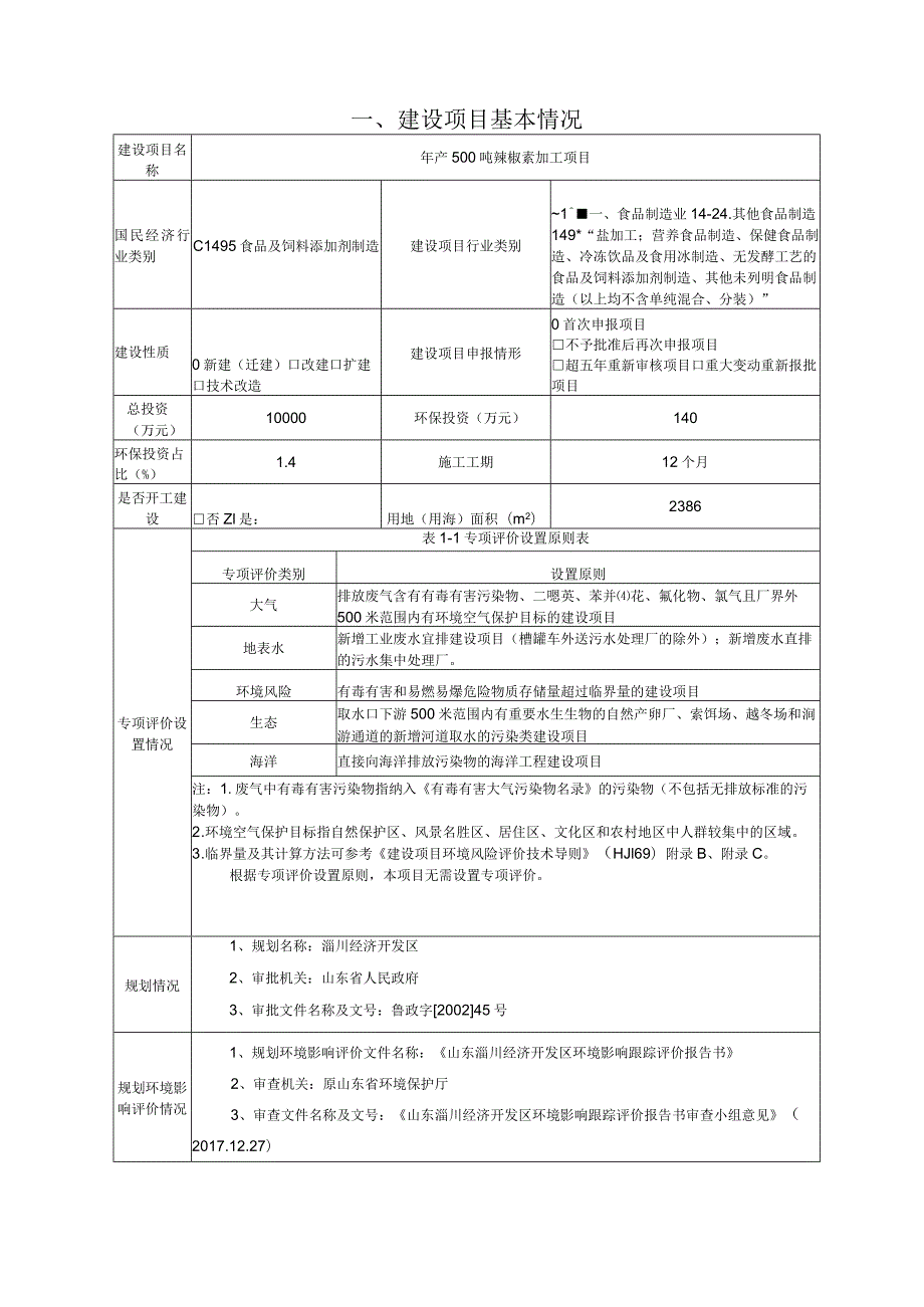 年产500吨辣椒素加工项目环境影响报告.docx_第2页