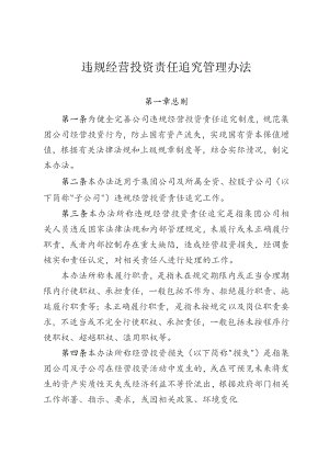 违规经营投资责任追究管理办法.docx