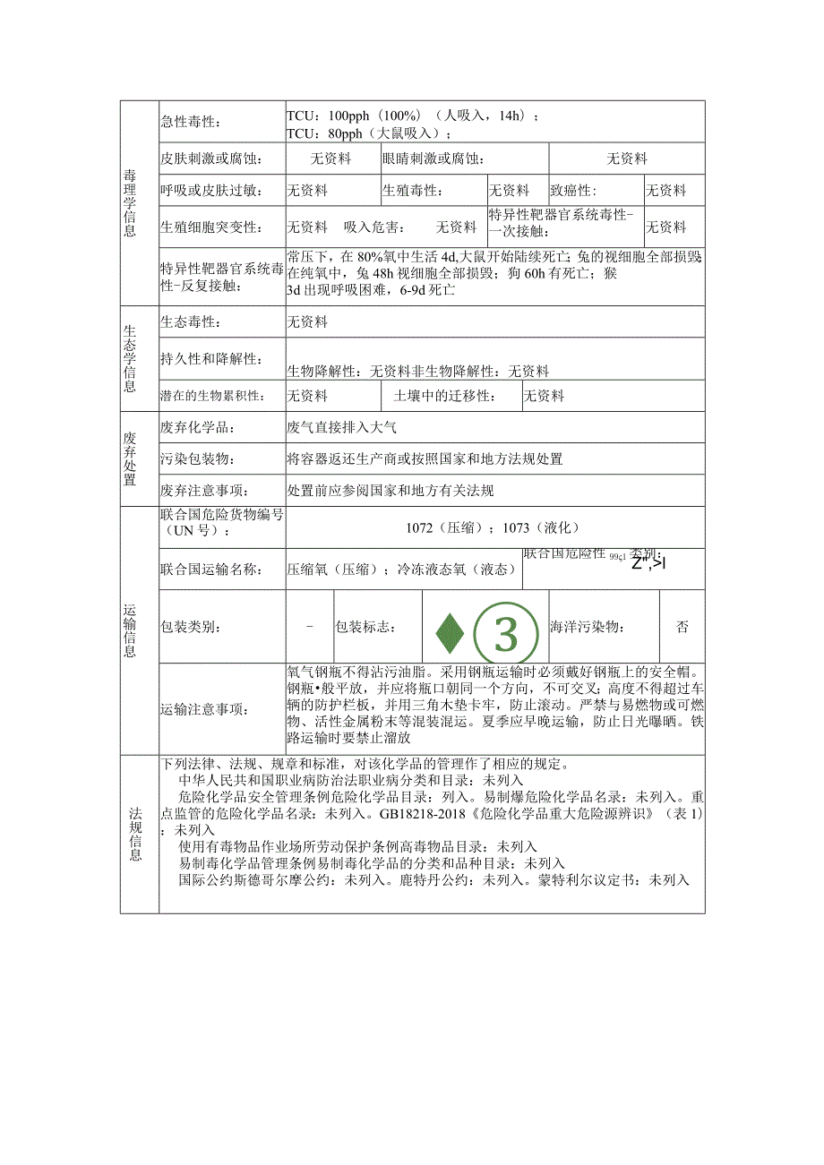 氧的安全技术说明书.docx_第3页