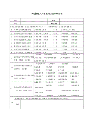 中层管理人员年度培训需求调查表.docx