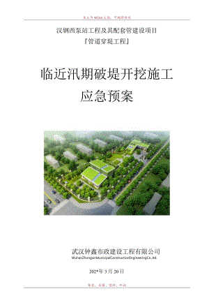 破堤开挖施工应急预案.docx