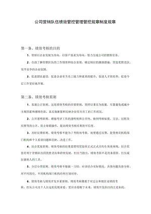 办公文档范本公司销售队伍绩效管理制度.docx