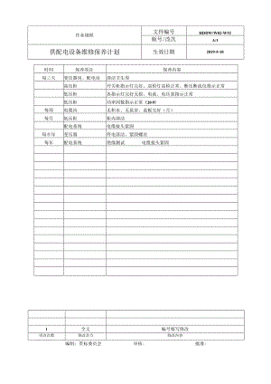 供配电设备维修保养计划.docx