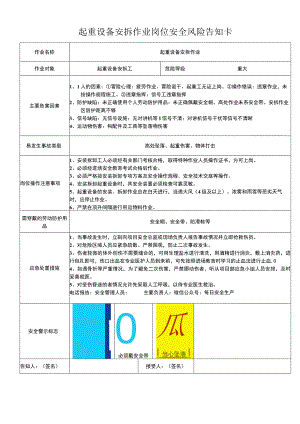 起重设备安拆作业岗位安全风险告知卡.docx