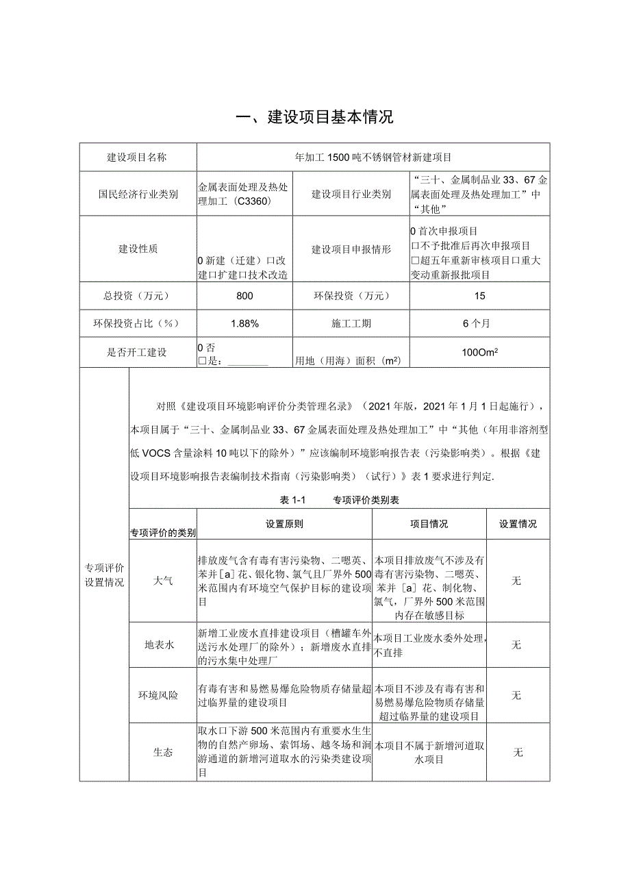 年加工1500吨不锈钢管材新建项目环境影响报告.docx_第2页