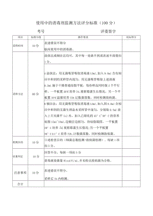 使用中的消毒剂监测方法评分标准.docx