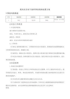 配电室及电气场所事故现场处置方案.docx