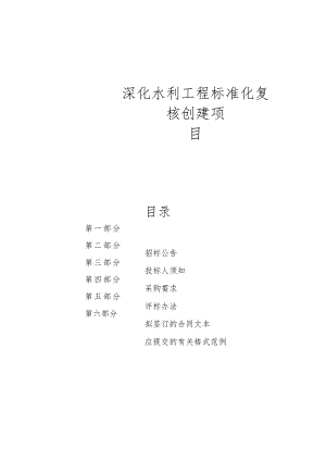 深化水利工程标准化复核创建项目招标文件.docx