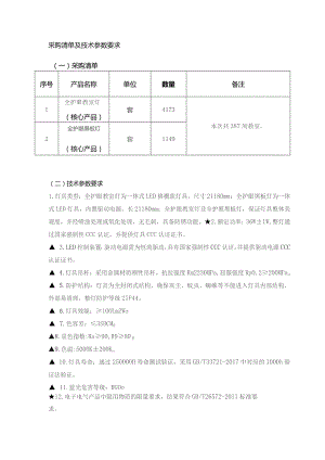 采购清单及技术参数要求一采购清单备注.docx