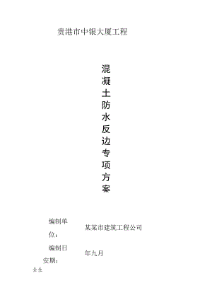 反边专项大厦工程.docx