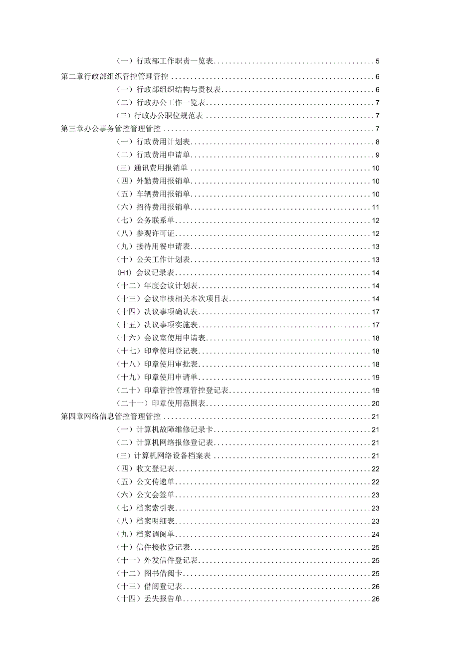 办公文档范本公司行政管理常用表格大全.docx_第2页