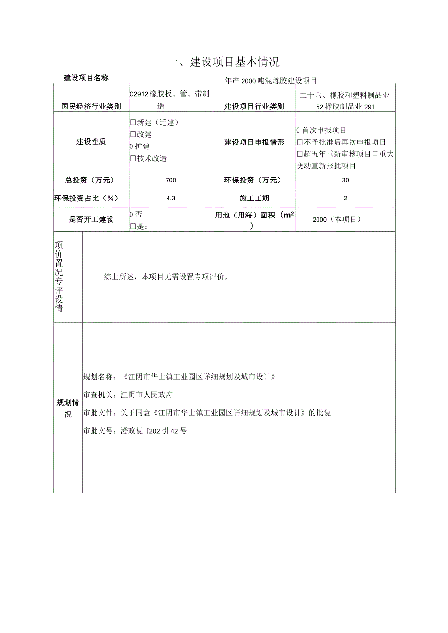 年产2000吨混炼胶建设项目环境影响报告.docx_第2页