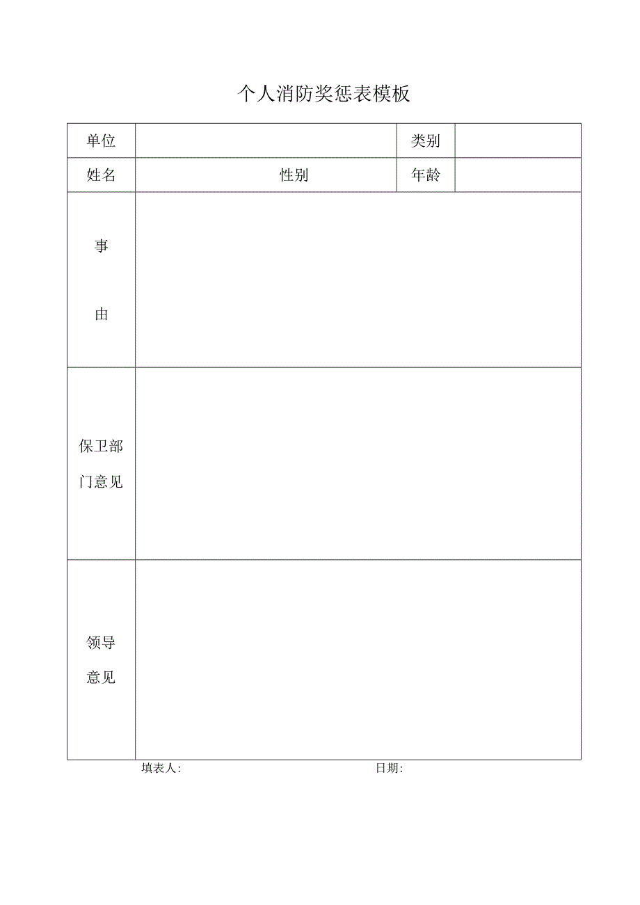 个人消防奖惩表模板.docx_第1页