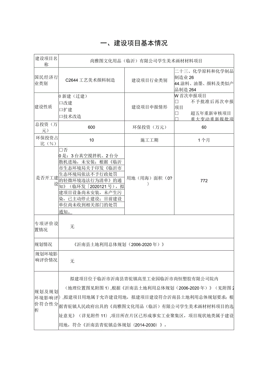 学生美术画材材料生产项目环境影响报告.docx_第2页