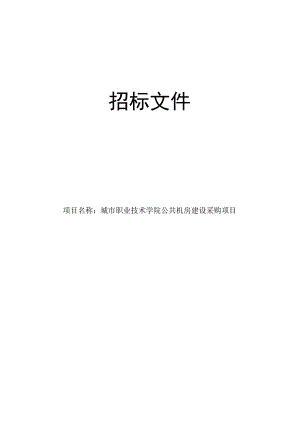 职业技术学院公共机房建设采购项目招标文件.docx