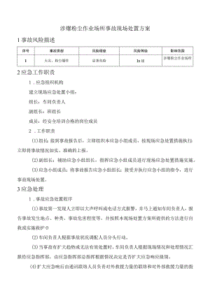 涉爆粉尘作业场所事故现场处置方案.docx