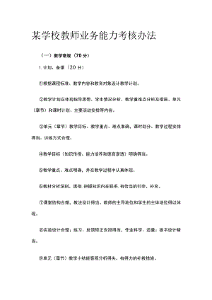 某学校教师业务能力考核办法.docx