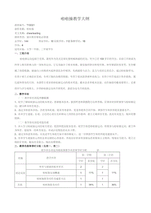 啦啦操教学大纲.docx