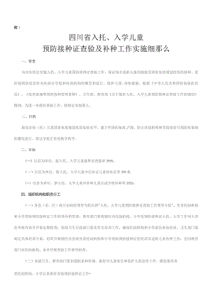 四川省入托、入学儿童预防接种证查验及补种工作实施细则.docx