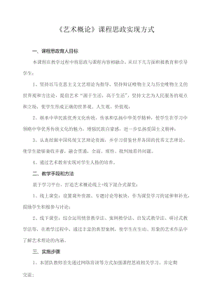 《艺术概论》课程思政实现方式.docx