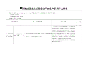 四川省道路旅客运输企业安全生产状况评估标准.docx