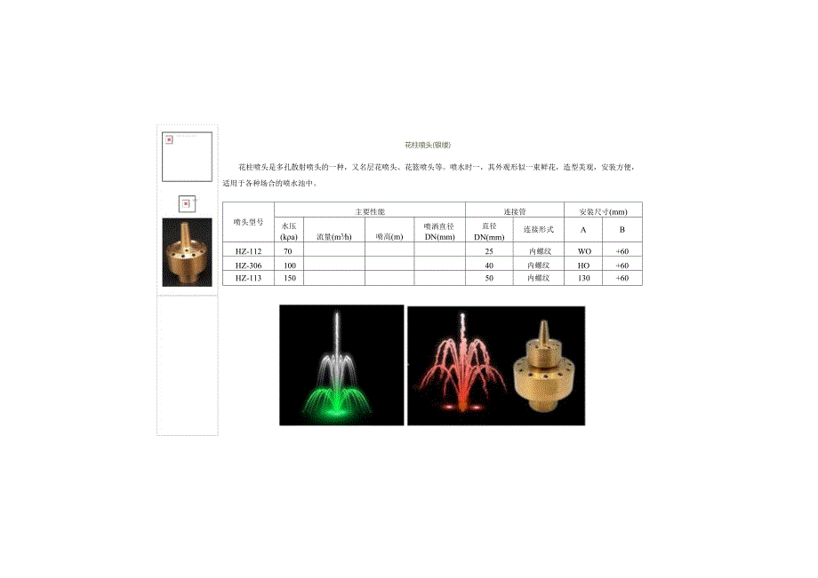 喷泉喷头型号及参数整理.docx_第1页