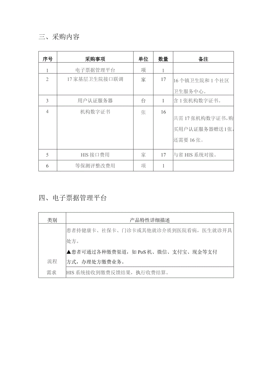 XX市医共体基层医疗电子票据管理系统建设项目采购需求.docx_第3页