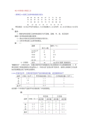 统计学原理计算题汇总.docx