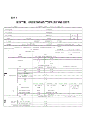 建筑节能、绿色建筑和装配式建筑设计审查信息表ocx.docx