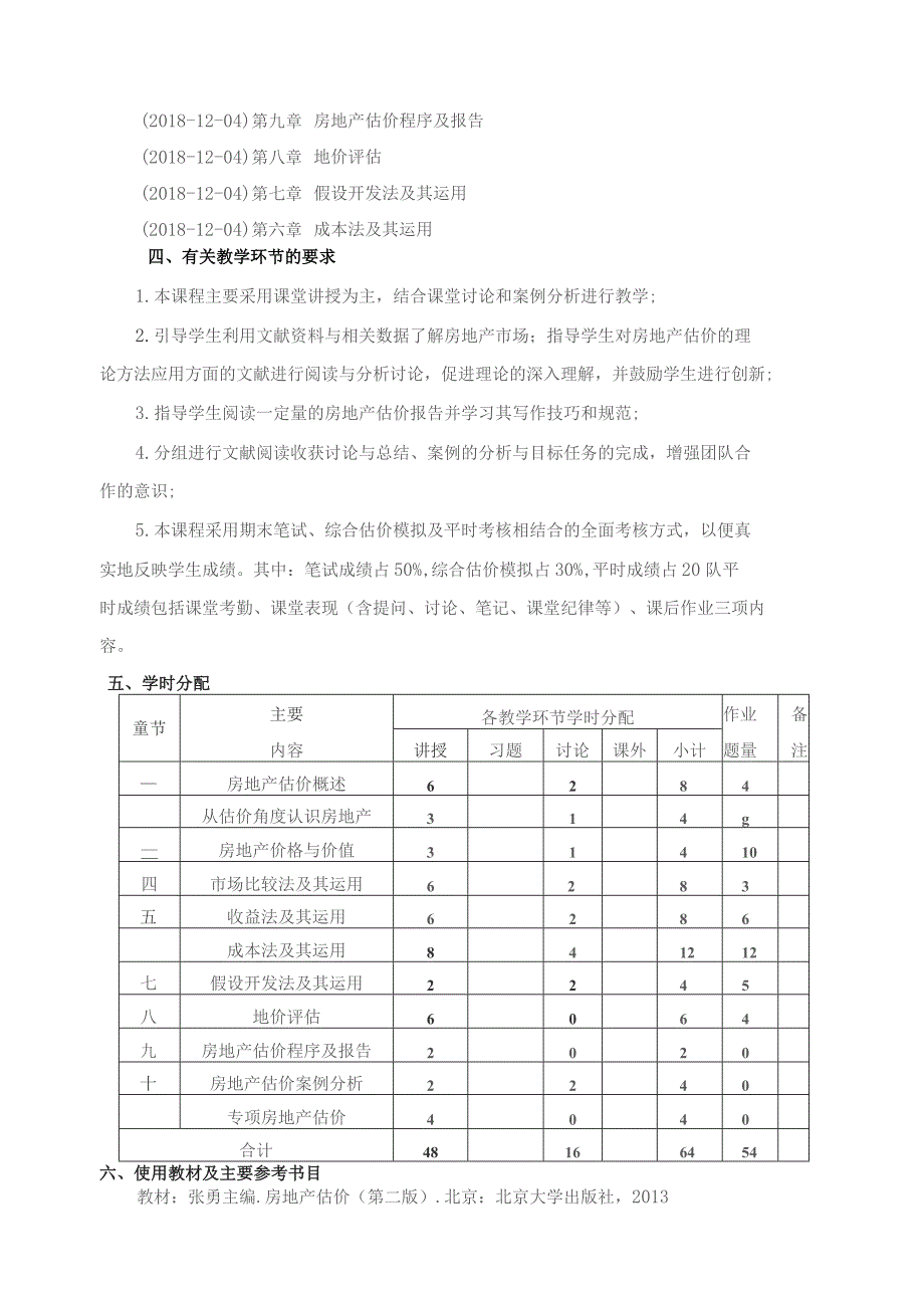 《房地产评估》教学大纲.docx_第2页