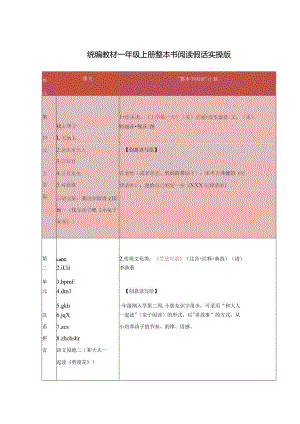 统编教材一年级上册整本书阅读假话实操版.docx