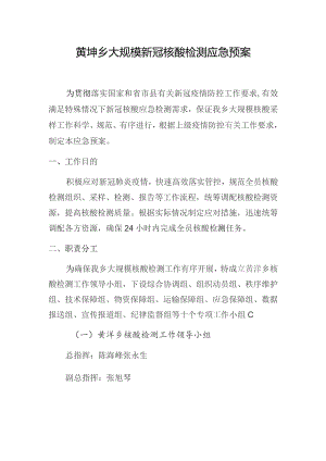 黄垟乡大规模新冠核酸检测应急预案.docx