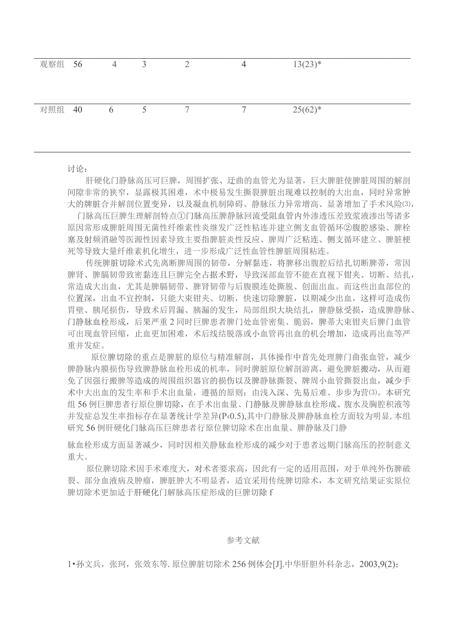 肝硬化门脉高压症并巨脾行脾原位切除术的临床应用.docx_第3页