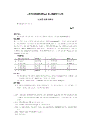 人抗狂犬病毒抗体anti-RV酶联免疫分析试剂盒使用说明书.docx